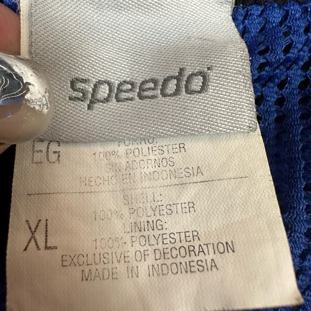 Speedo Men’s Blue Two-Tone Swim Trunks Board Shorts Size XL